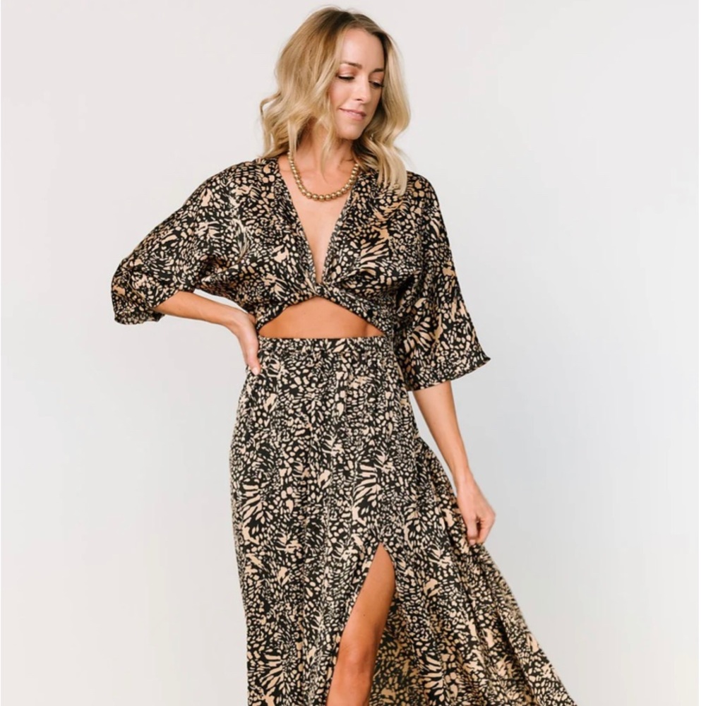 BRAND NEW Baltic Born Black/tan maxi dress Sz M